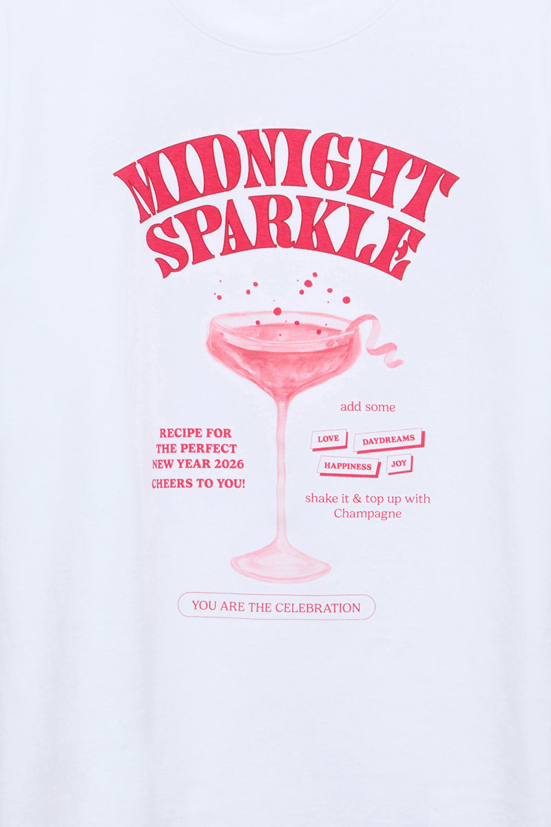 print red // MIDNIGHT SPARKLE shirt