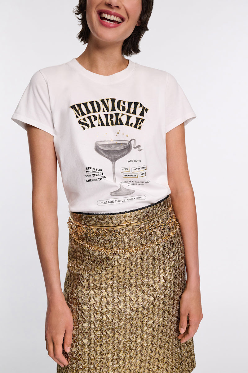 print blk/gold // MIDNIGHT SPARKLE shirt