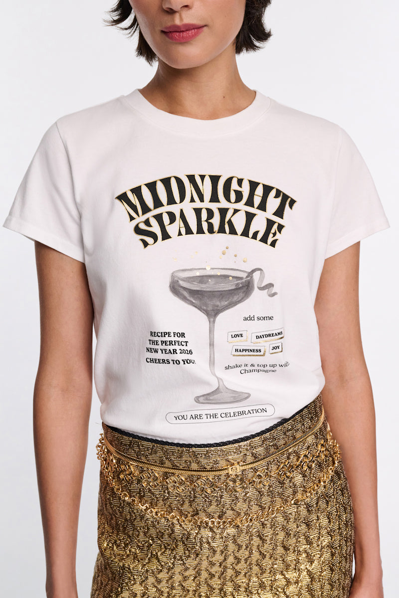 print blk/gold // MIDNIGHT SPARKLE shirt