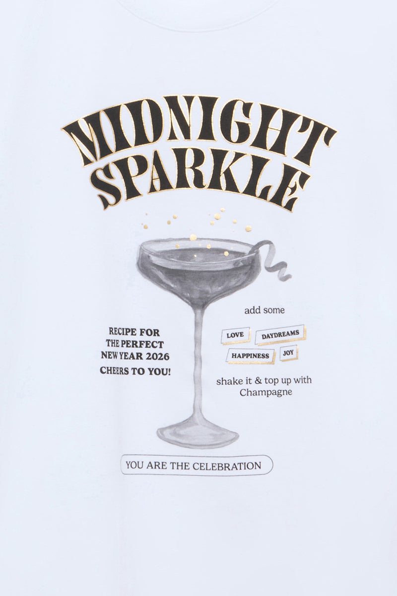 print blk/gold // MIDNIGHT SPARKLE shirt