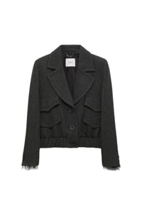 Layered Coolness Jacket - Charcoal Melange