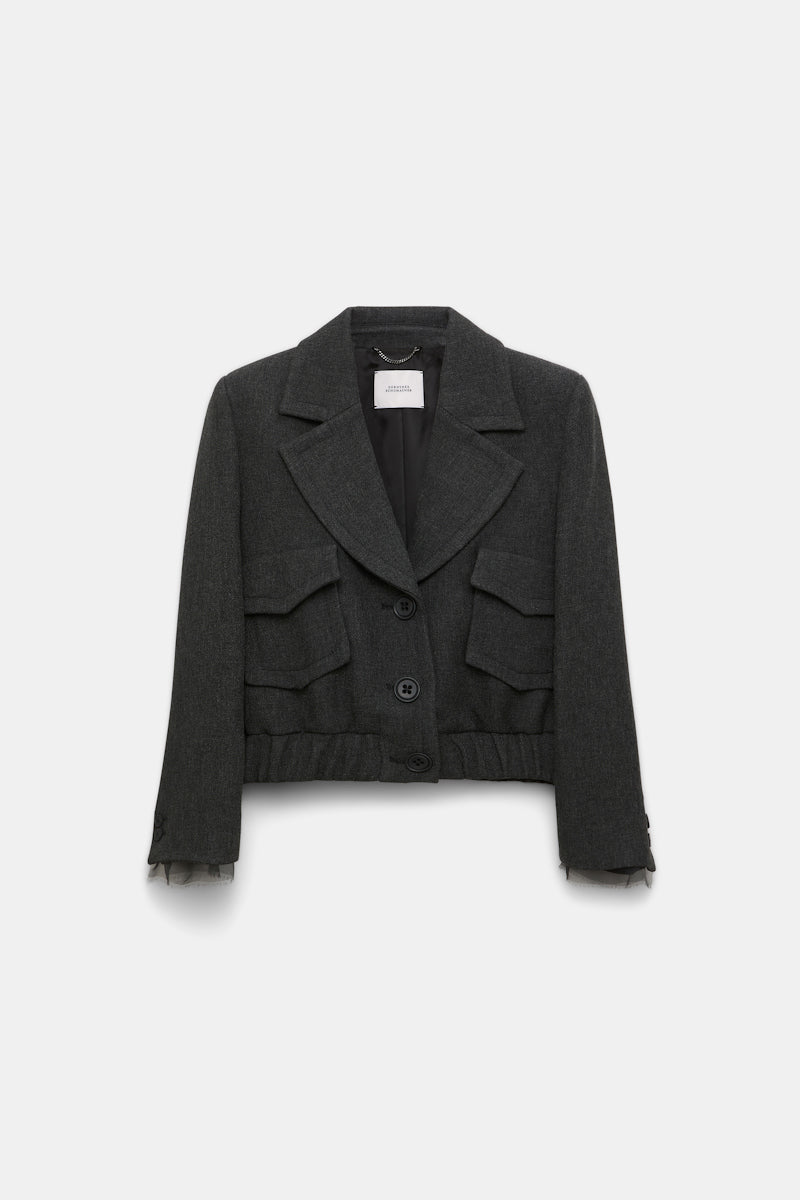 charcoal melange // LAYERED COOLNESS jacket