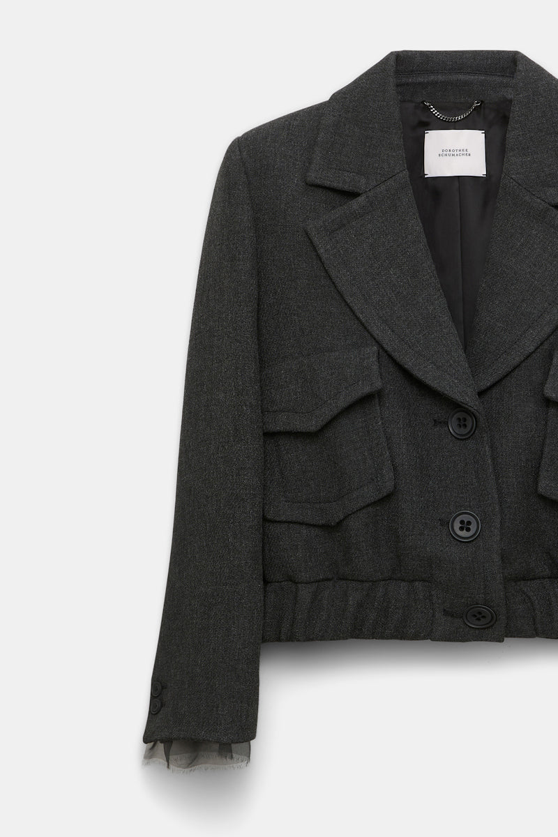charcoal melange // LAYERED COOLNESS jacket