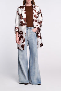offwhite chocolate // FLORAL STATEMENT coat