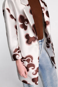offwhite chocolate // FLORAL STATEMENT coat