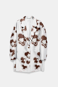 offwhite chocolate // FLORAL STATEMENT coat