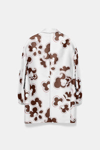 offwhite chocolate // FLORAL STATEMENT coat