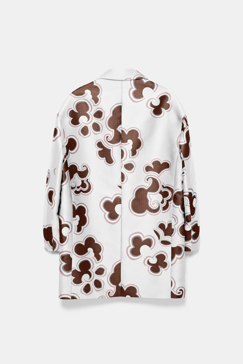 offwhite chocolate // FLORAL STATEMENT coat