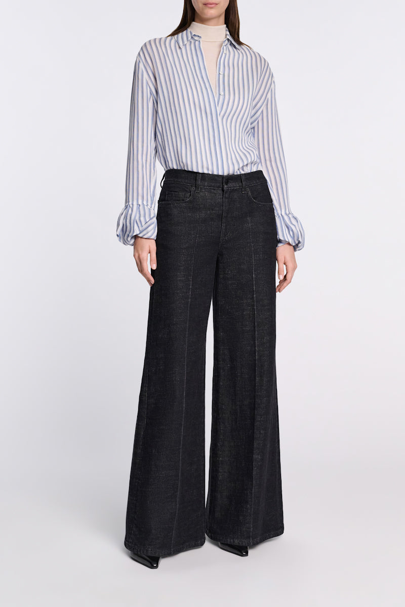 white sky mix // STRIPED EASE blouse