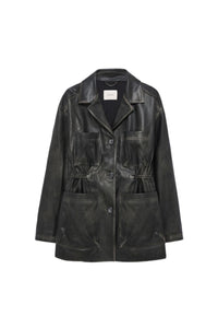 Sleek Statement I leather jacket - Pure Black