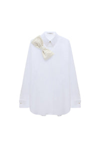 Chemisier Poplin Power - White & Pearl