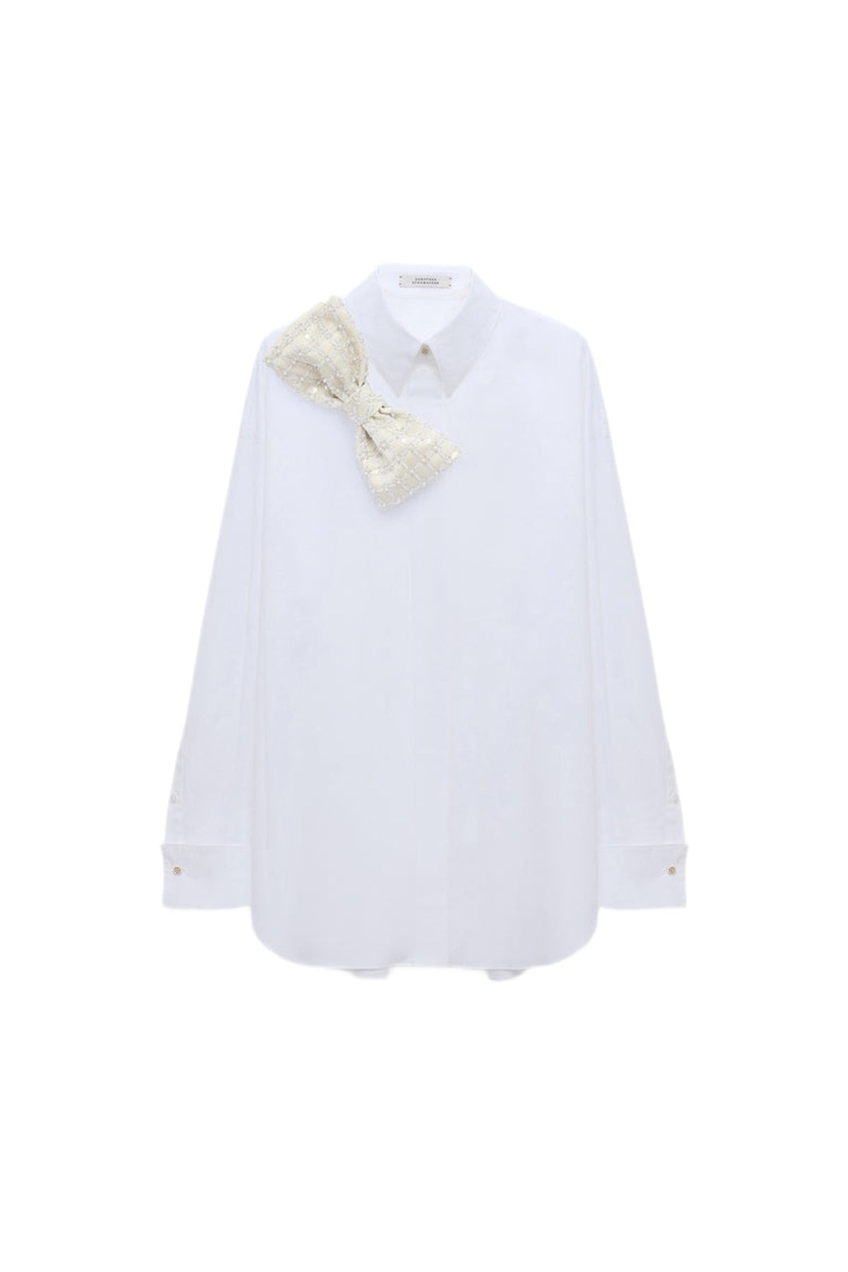 Chemisier Poplin Power - White & Pearl