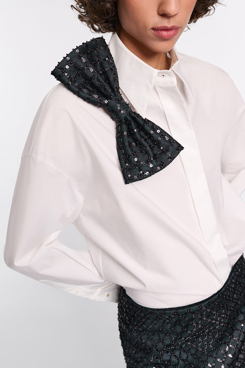 white graphite // POPLIN POWER blouse