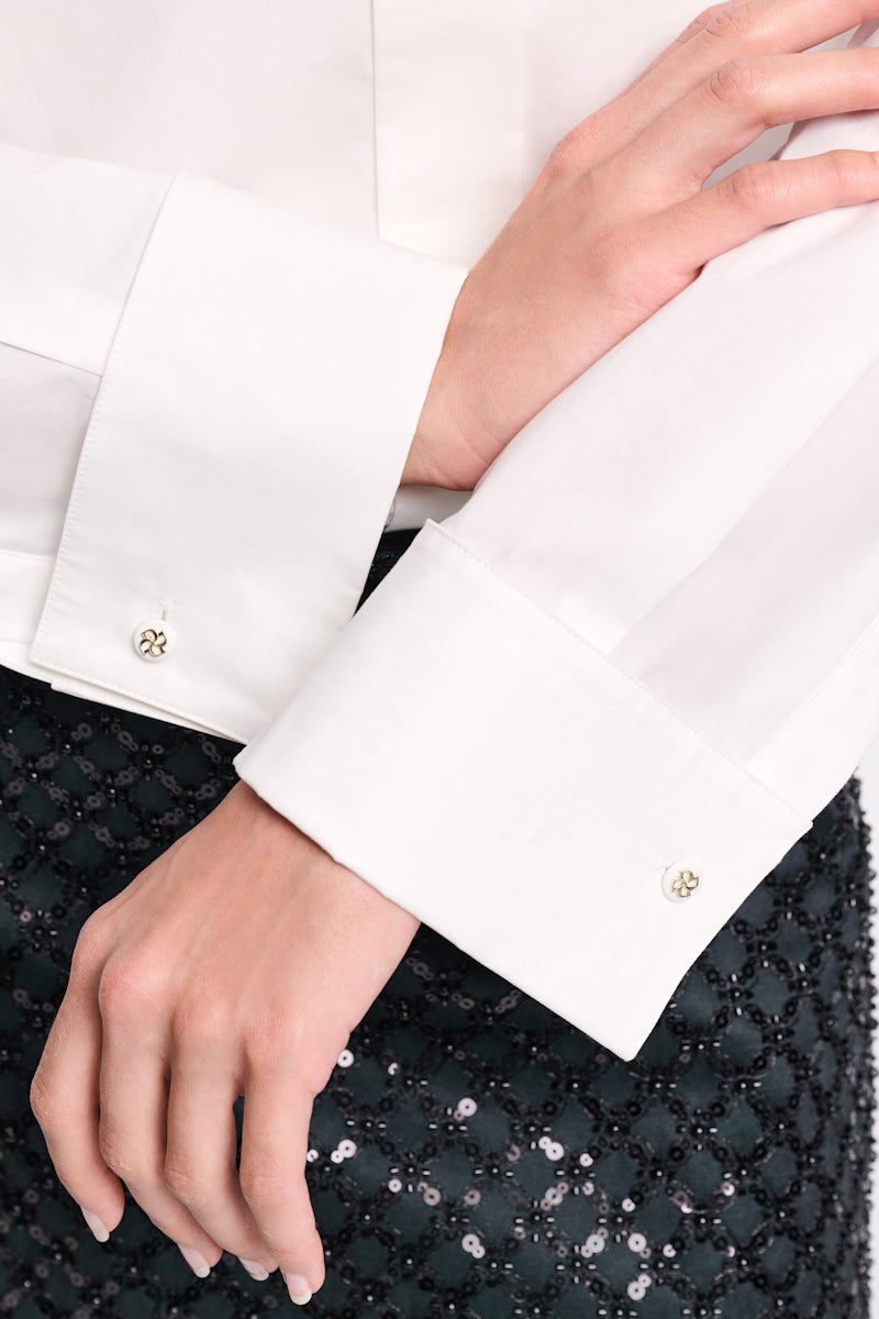 white graphite // POPLIN POWER blouse