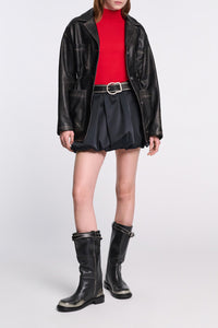 graphite // SHINY STATEMENT skirt