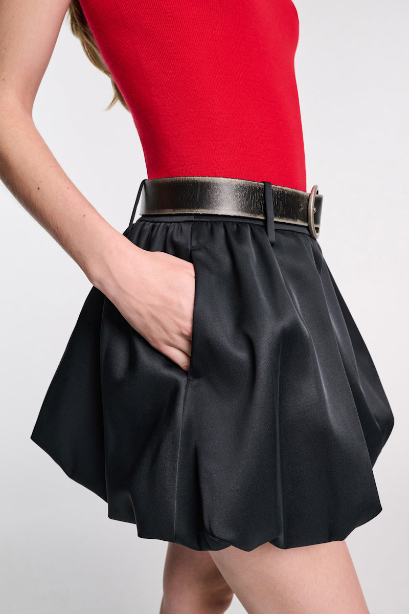 graphite // SHINY STATEMENT skirt