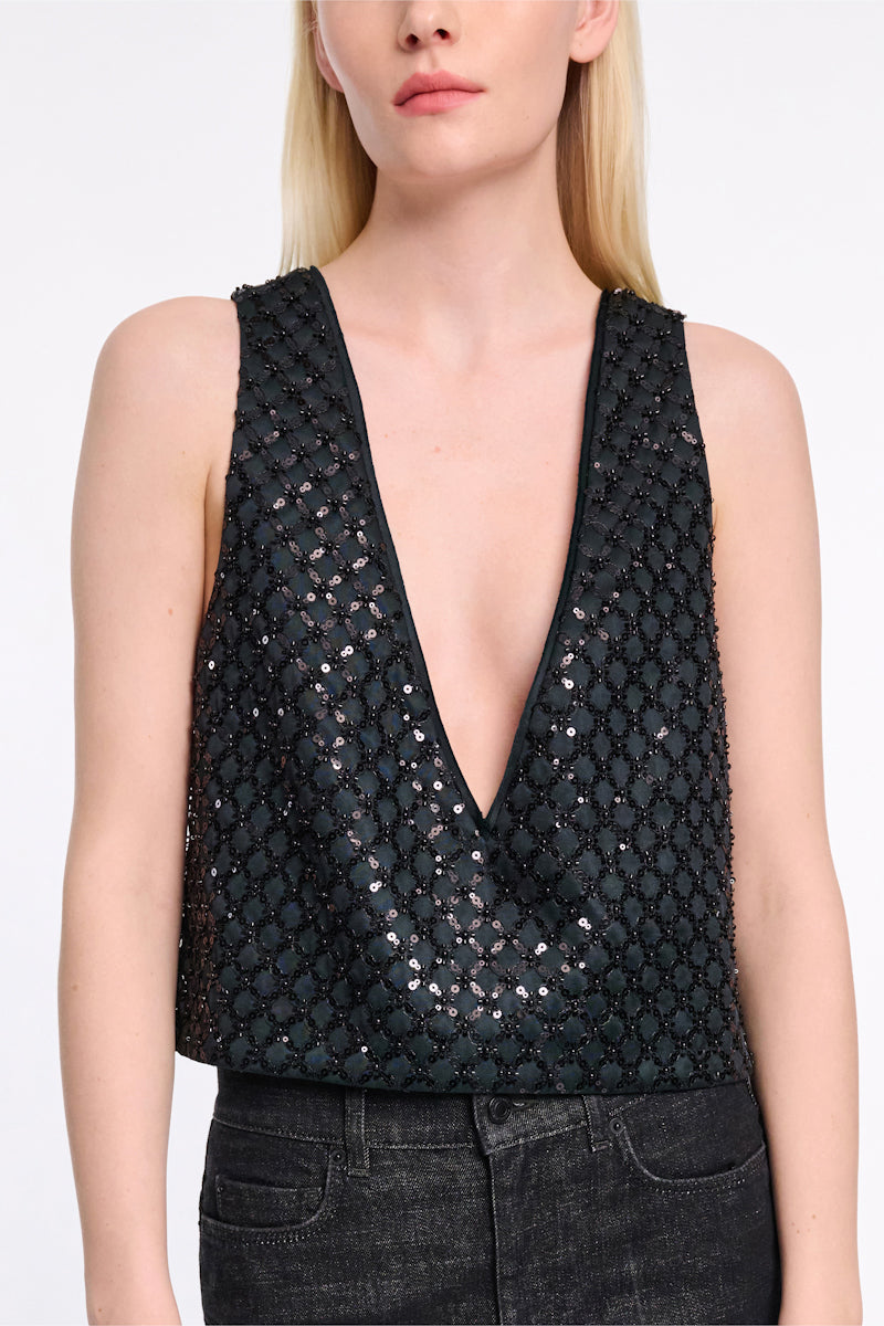 graphite // SPARKLING STATEMENT top