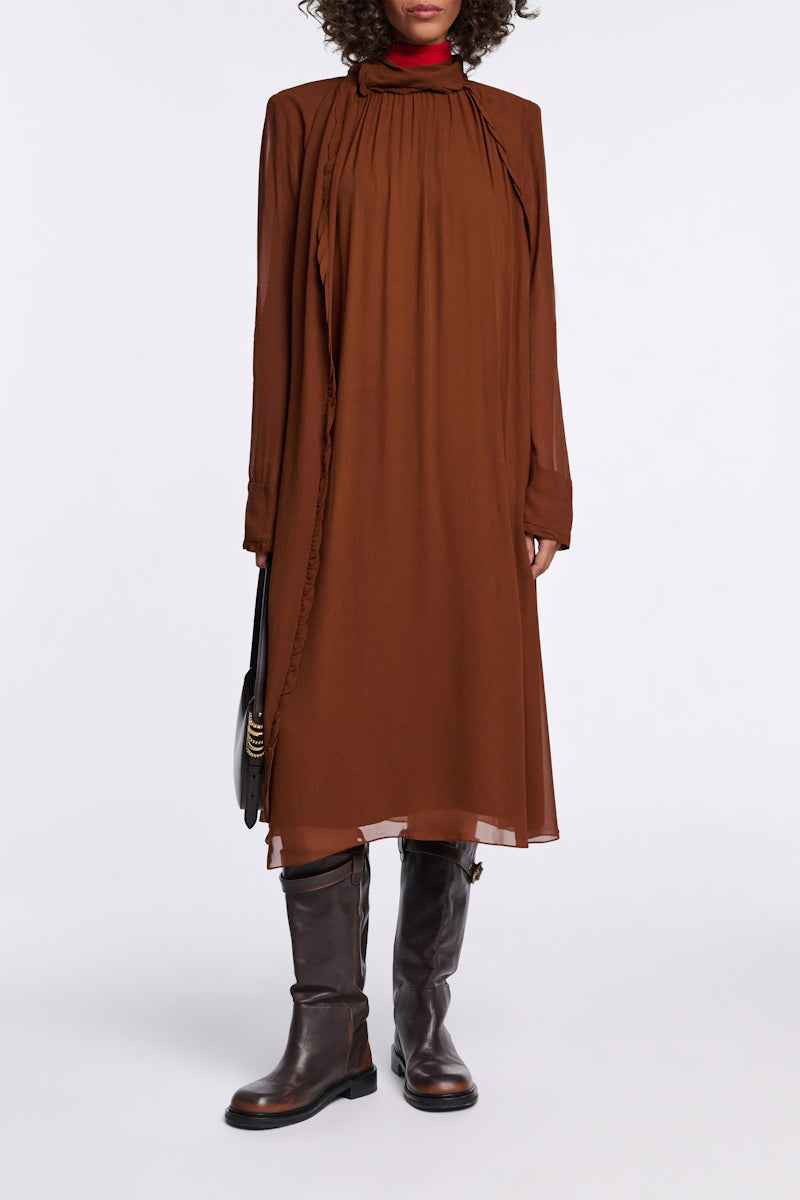 caramello // SHEER TWIST dress