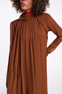 caramello // SHEER TWIST dress