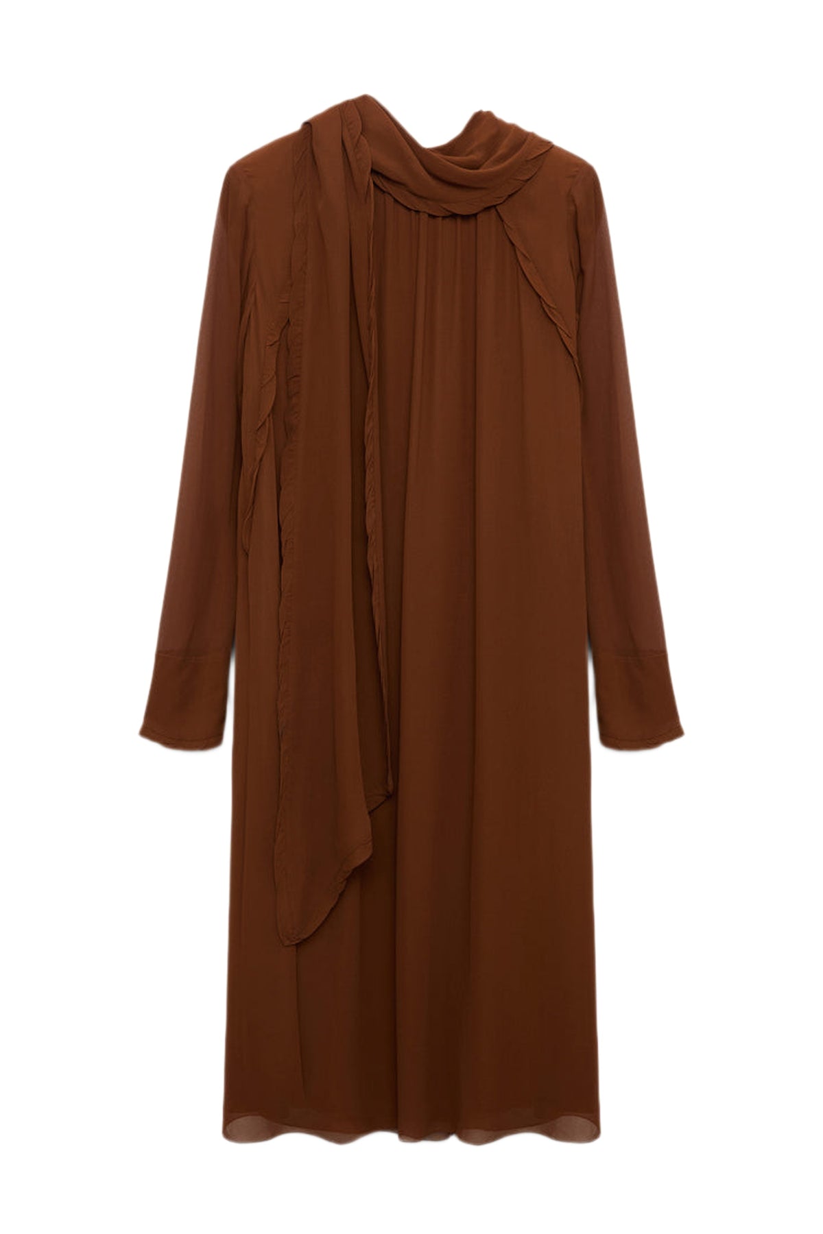 Sheer Twist Dress - Caramello