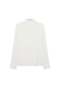 Chemisier Sheer Twist - Camellia & White