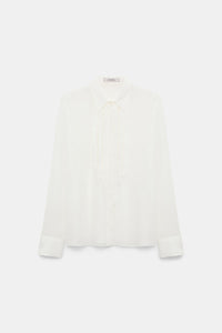 camellia white // SHEER TWIST blouse