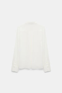 camellia white // SHEER TWIST blouse