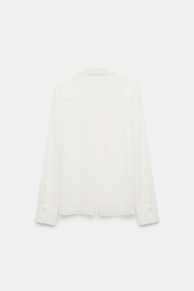 camellia white // SHEER TWIST blouse