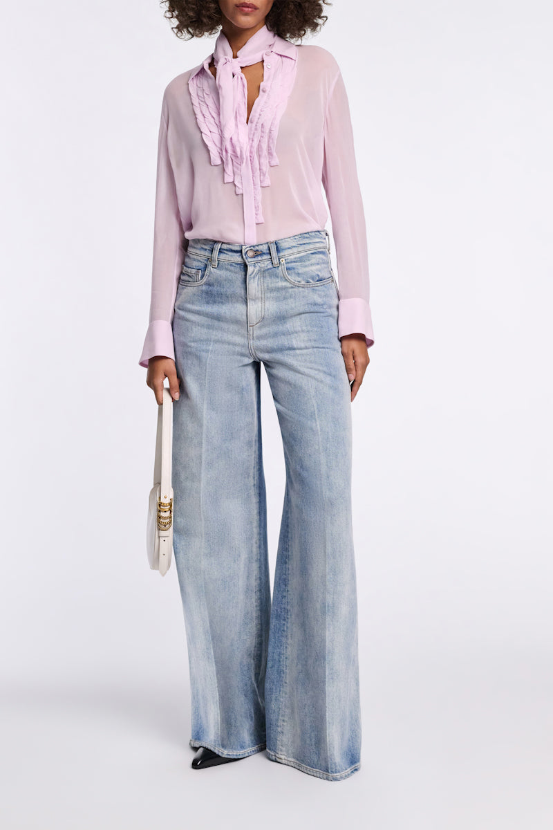 lilac // SHEER TWIST blouse