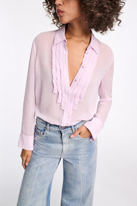 lilac // SHEER TWIST blouse