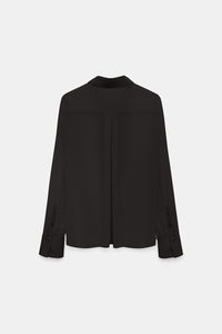 pure black // SHEER TWIST blouse