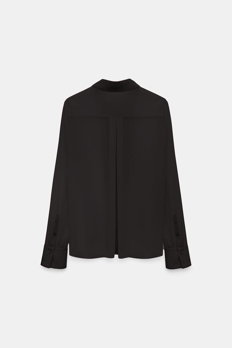 pure black // SHEER TWIST blouse