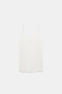 camellia white // SHEER TWIST top