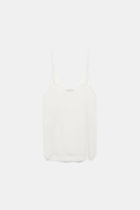 camellia white // SHEER TWIST top