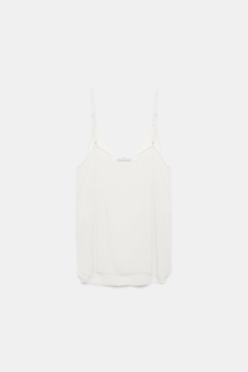camellia white // SHEER TWIST top