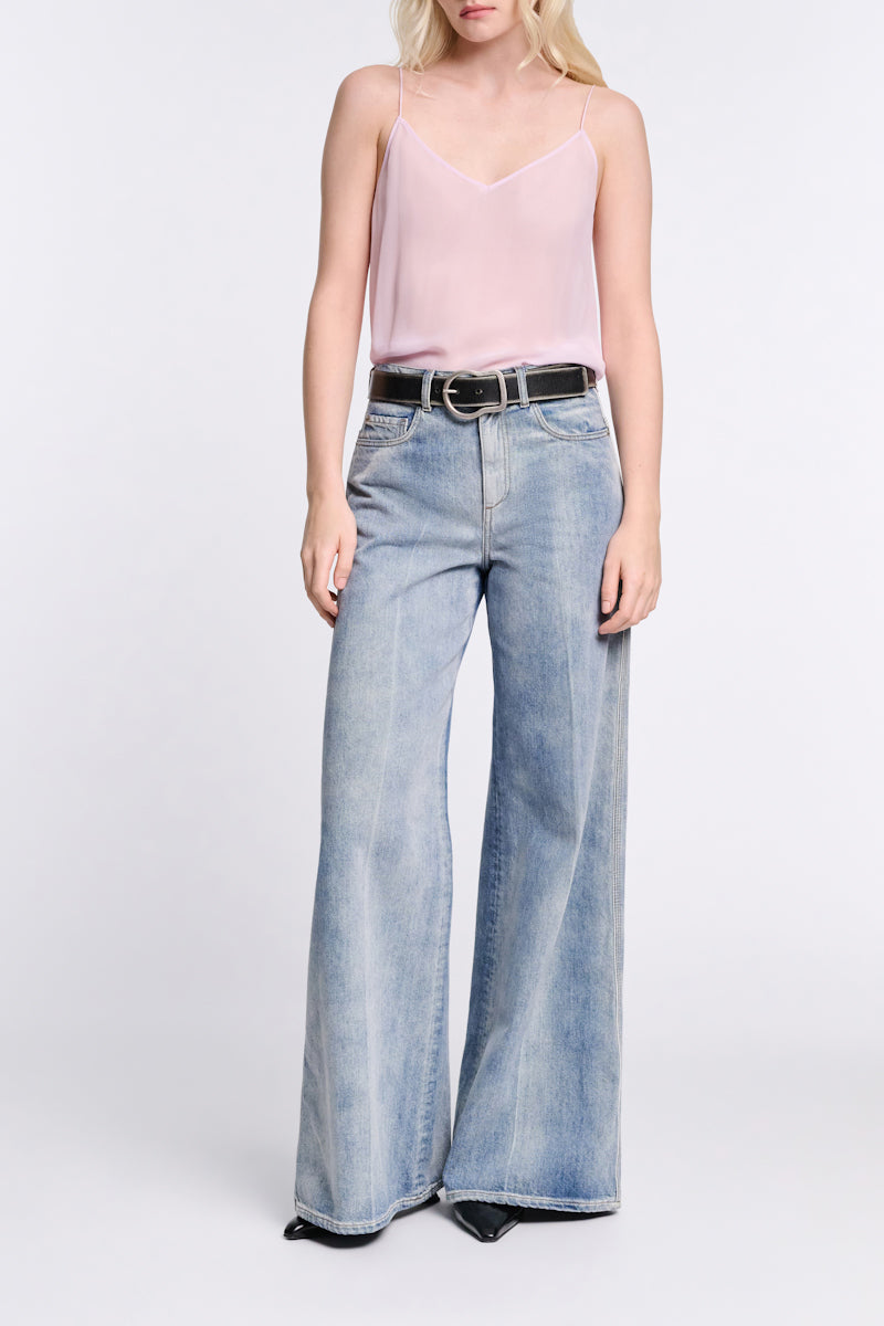 lilac // SHEER TWIST top
