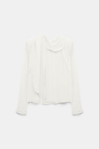 Chemisier Sheer Twist - Camellia & White