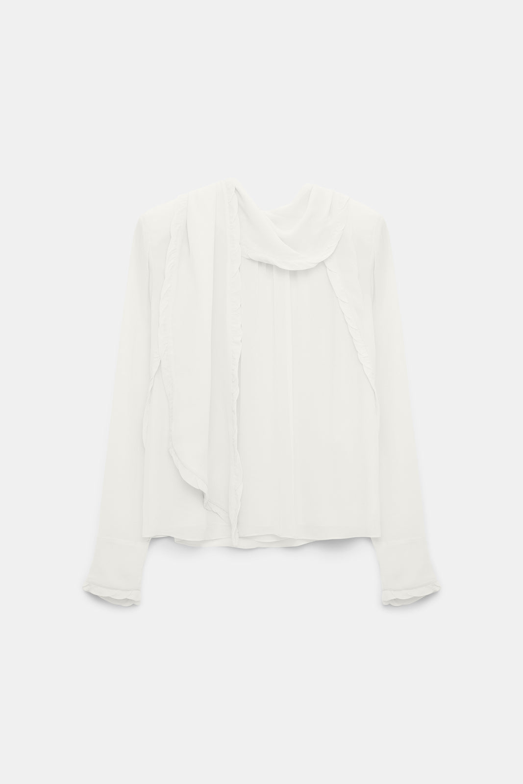 Chemisier Sheer Twist - Camellia & White