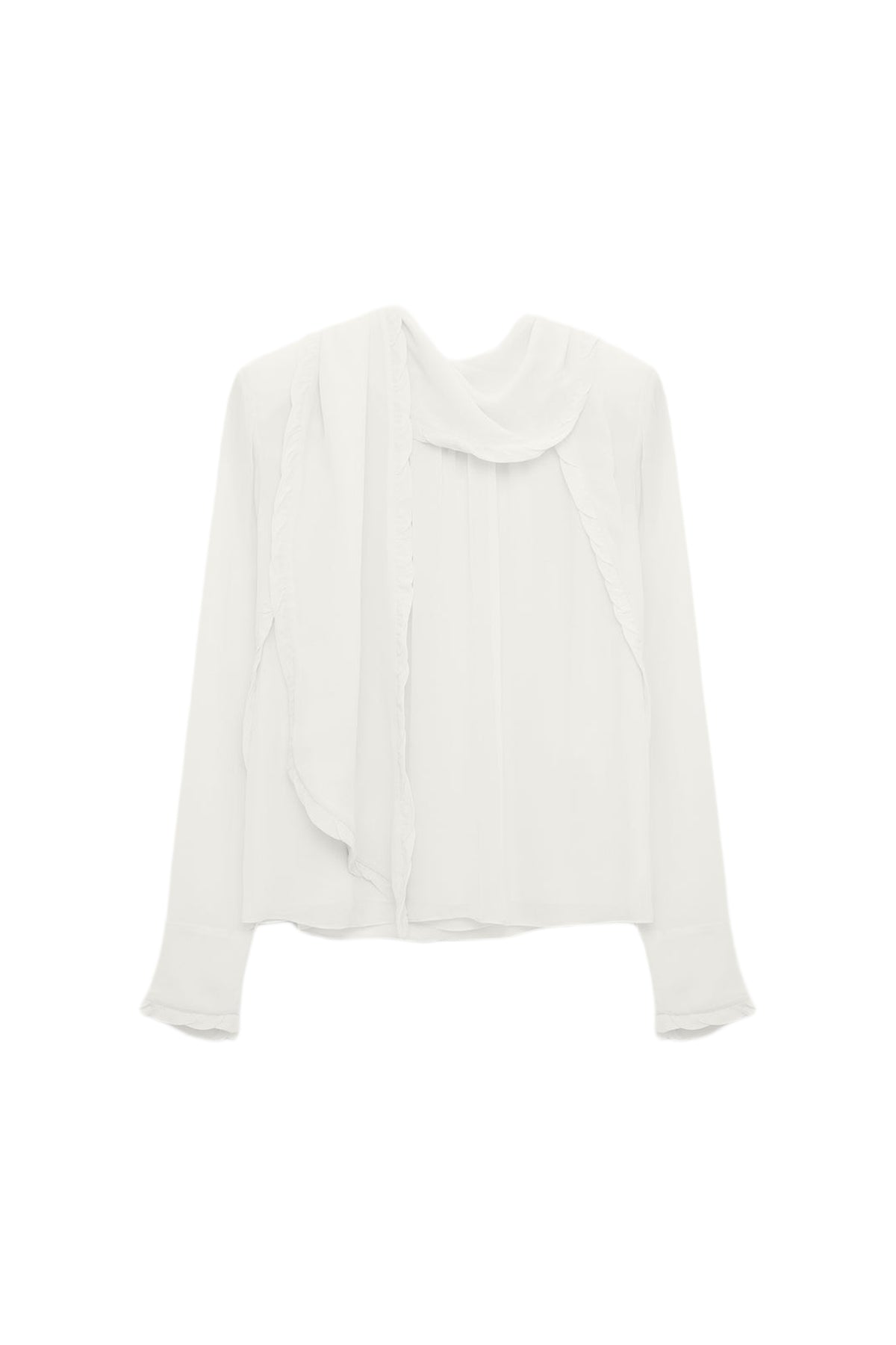 Chemisier Sheer Twist - Camellia & White