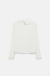 Chemisier Sheer Twist - Camellia & White