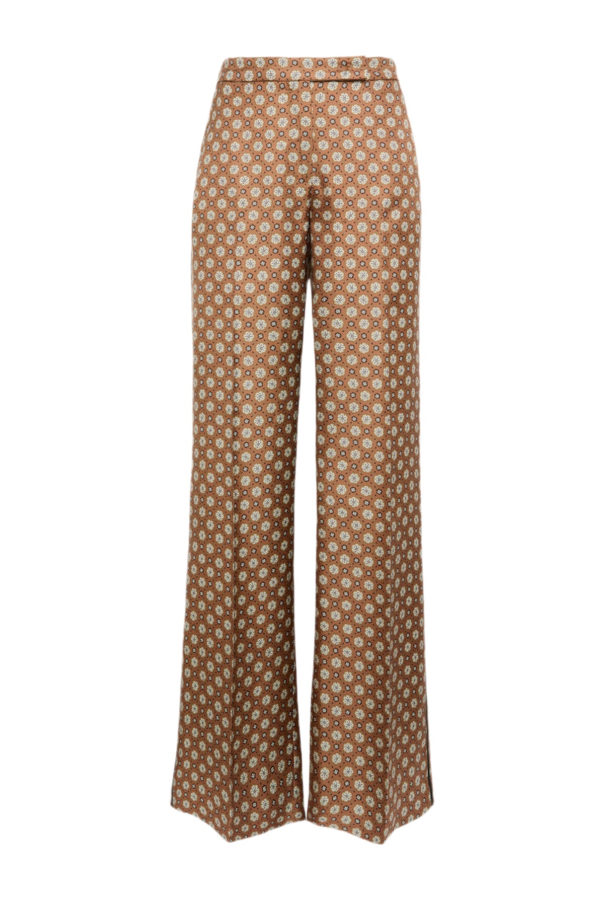 Pantalon Graphic Dreams en soie - Brown Big Tie