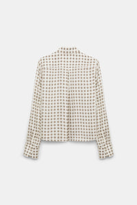 creme mini tie // GRAPHIC DREAMS blouse