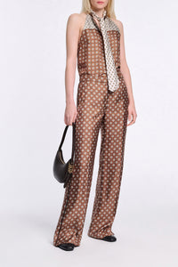 brown big tie // GRAPHIC DREAMS top