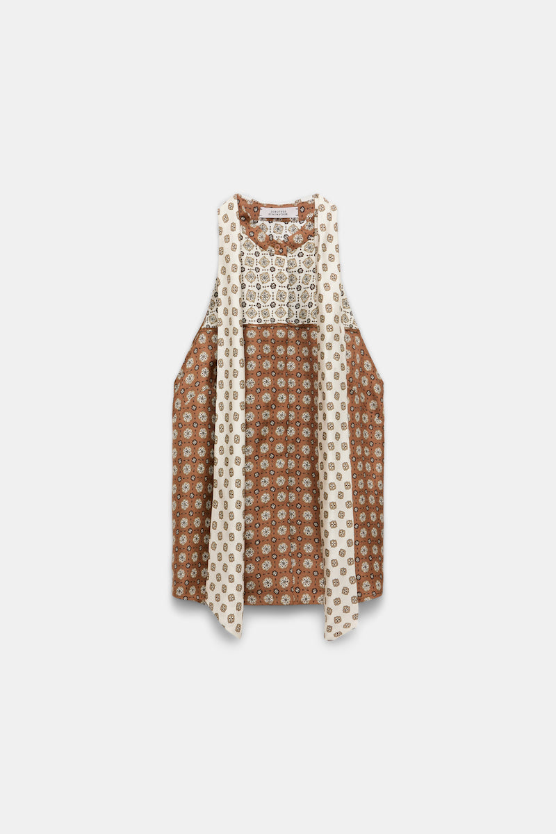 brown big tie // GRAPHIC DREAMS top