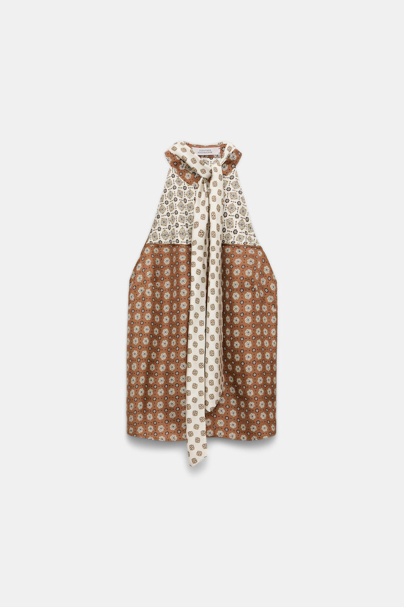 brown big tie // GRAPHIC DREAMS top