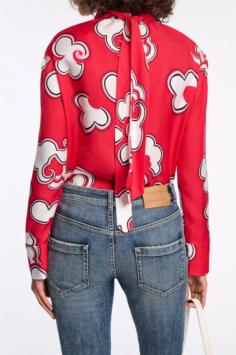 red white // SOFT FLORALS blouse