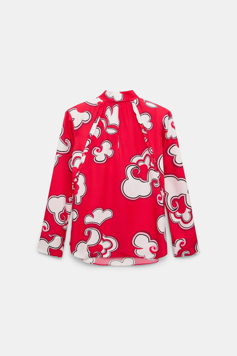 red white // SOFT FLORALS blouse