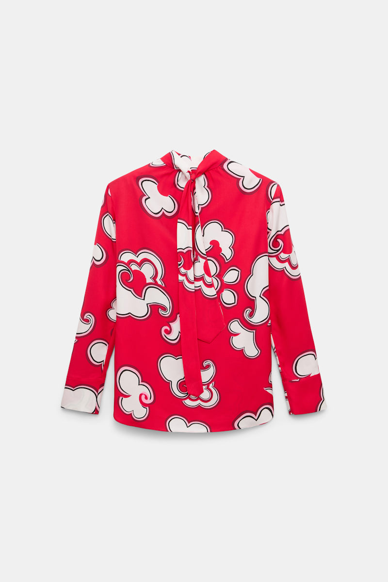 red white // SOFT FLORALS blouse