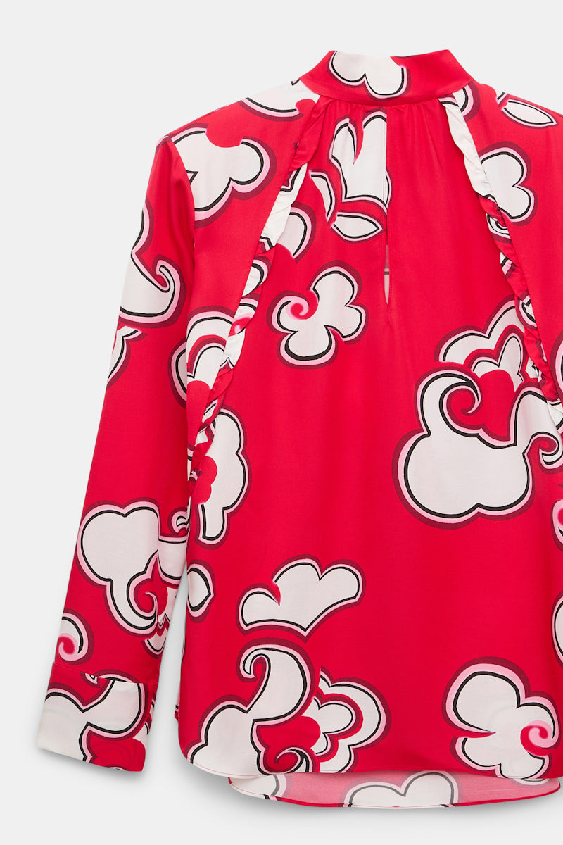 red white // SOFT FLORALS blouse