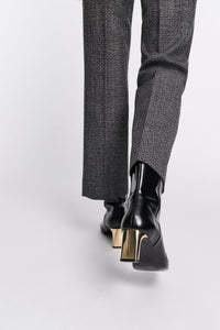 pure black // SUBTLE SHINE ankle boot